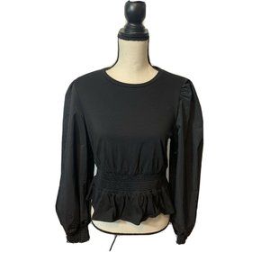 Nwot Ontwelftn Black Shirt Size Large Ruffle